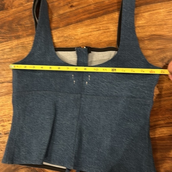 Rag & Bone Paula Zip-Front Denim Tank Top Vintage Bloo SzM - Picture 7 of 8